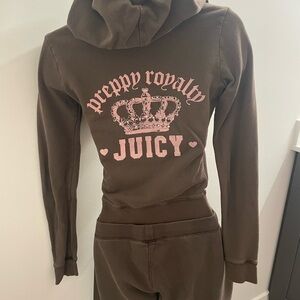 Juicy Couture Brown Tracksuit with Pink Accents